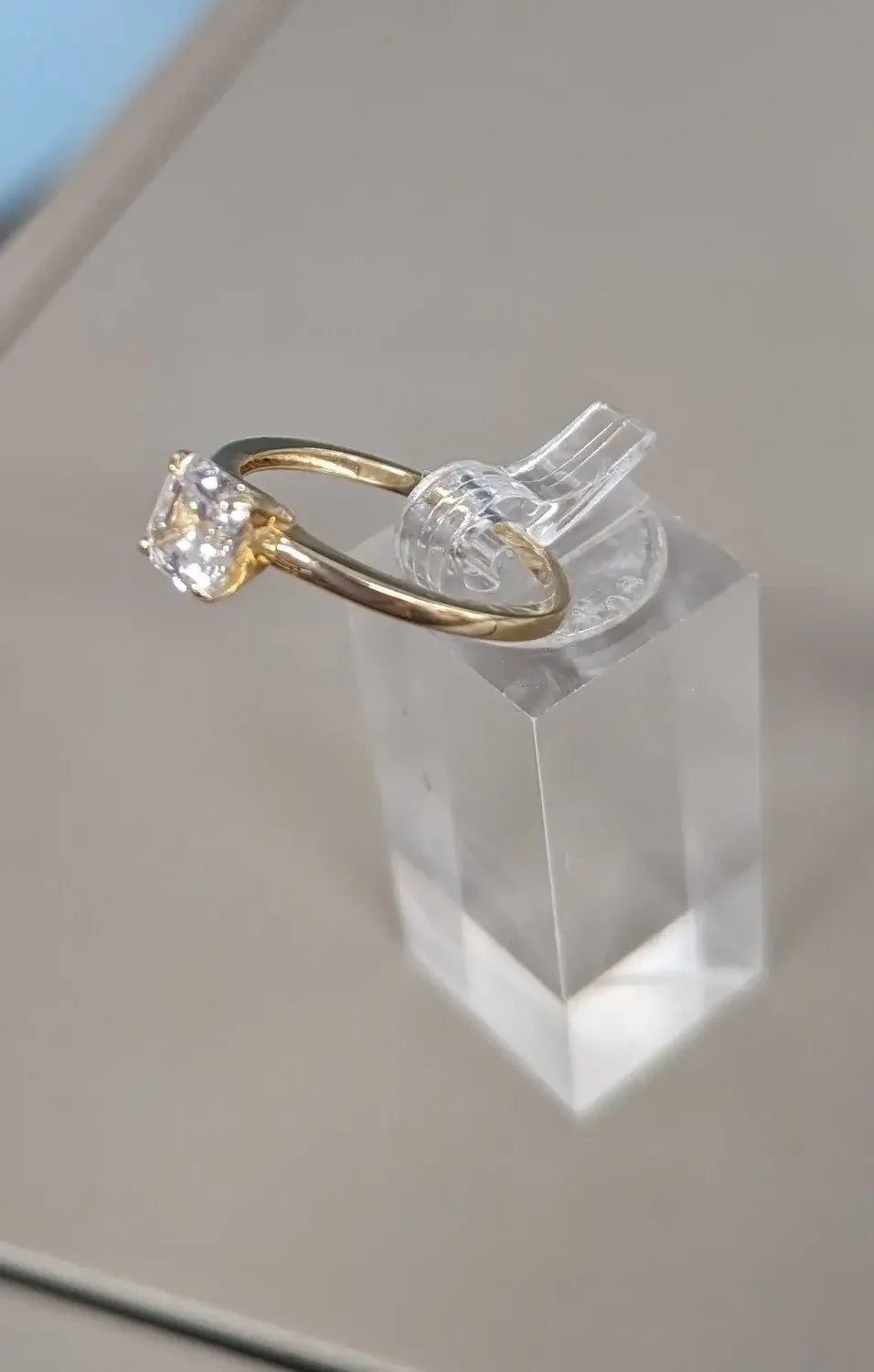 Solid Gold Asscher Ring - Size 9 My Store