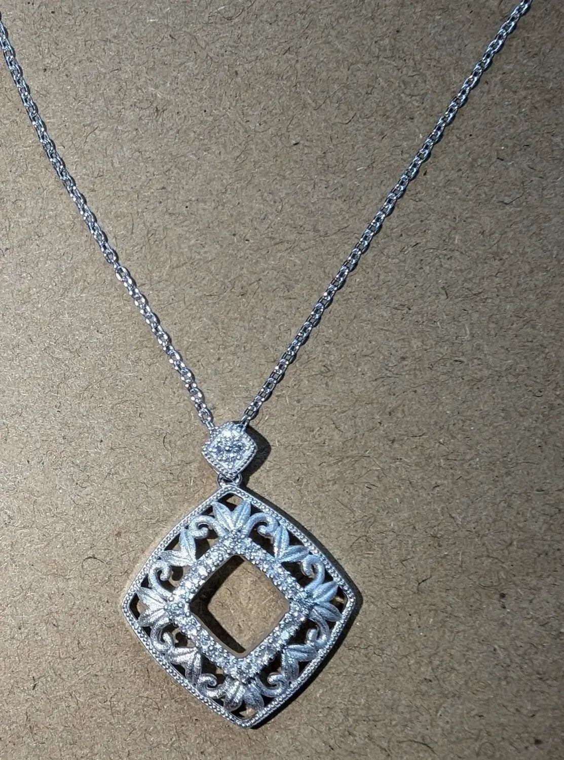 Sterling Silver 1/6 CTW Natural Diamond Necklace - The Bookstore