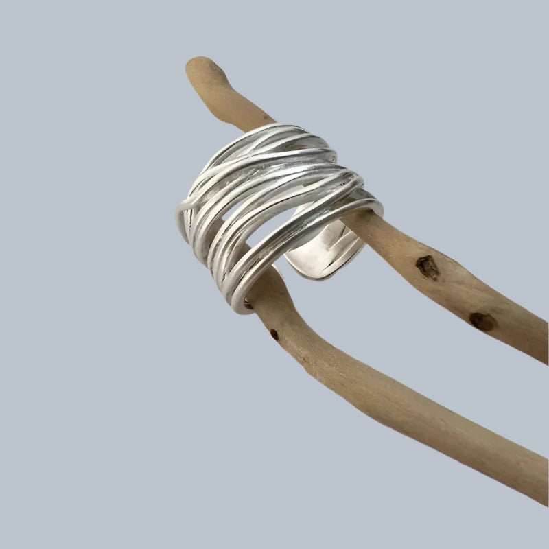 Sterling Silver Matte Broadband Ring – Simple Yet Luxurious Louis Beautity