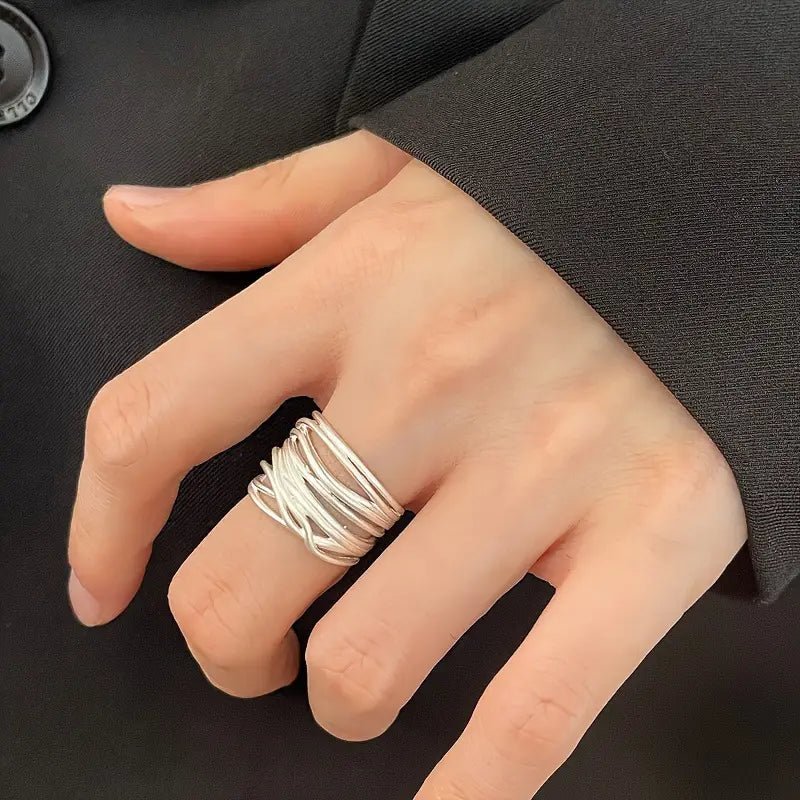 Sterling Silver Matte Broadband Ring – Simple Yet Luxurious - The Bookstore