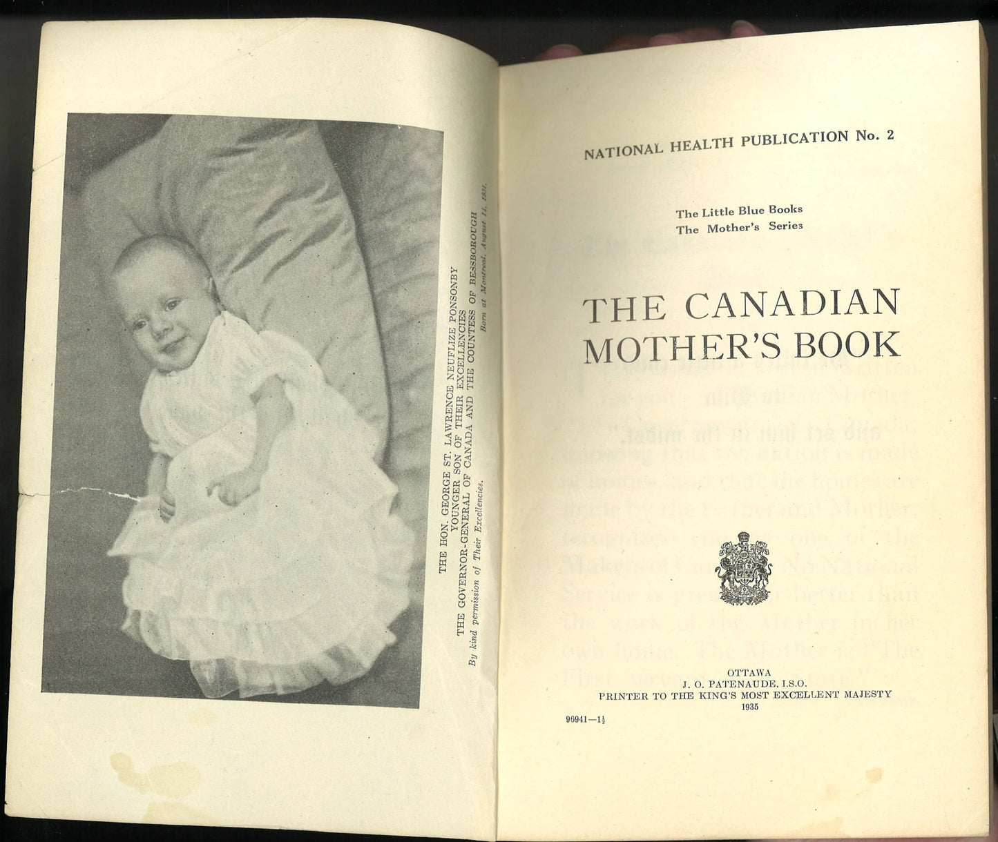 The Canadian Mother's Book Department of Pensions and National Health