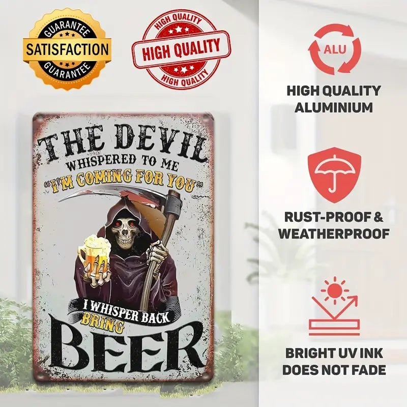 The Devil Whispered To Me - Tin Sign weimeizhuangshi