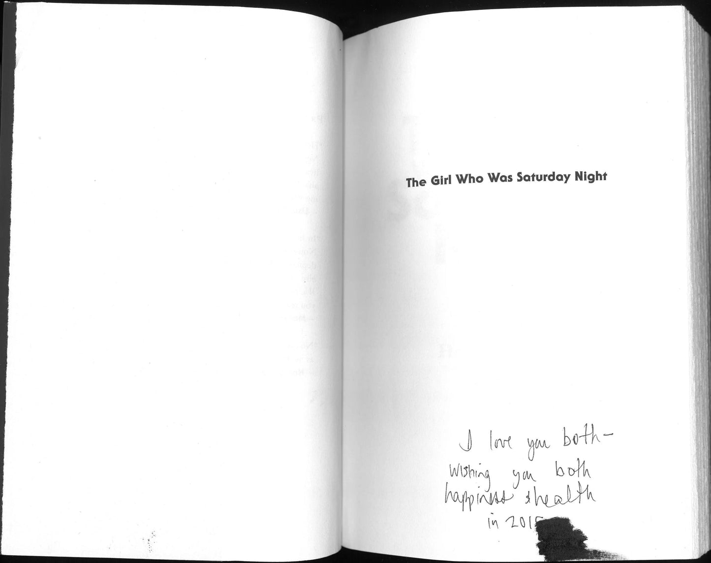 The Girl Who Was Saturday Night Heather O'Neill