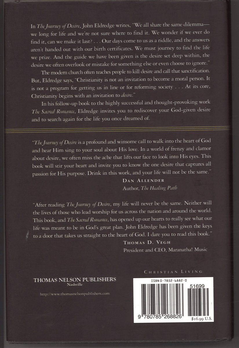 The Journey of Desire: Searching for the Life We Only Dreamed of - The Bookstore