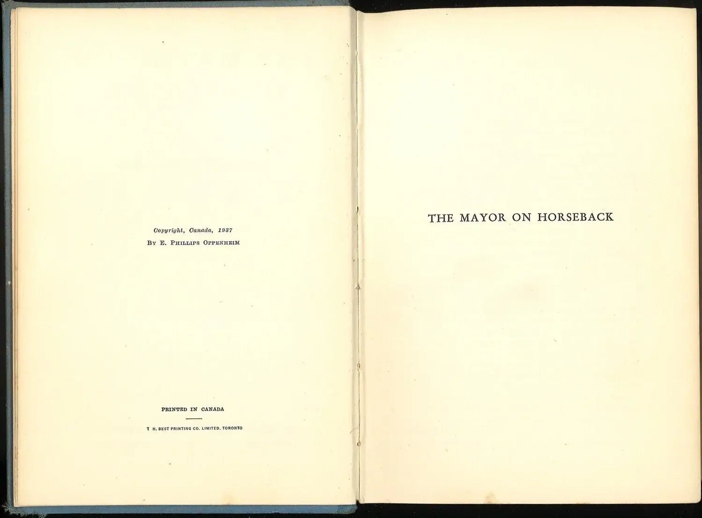 The Mayor on Horseback by E. Phillips Oppenheim - The Bookstore