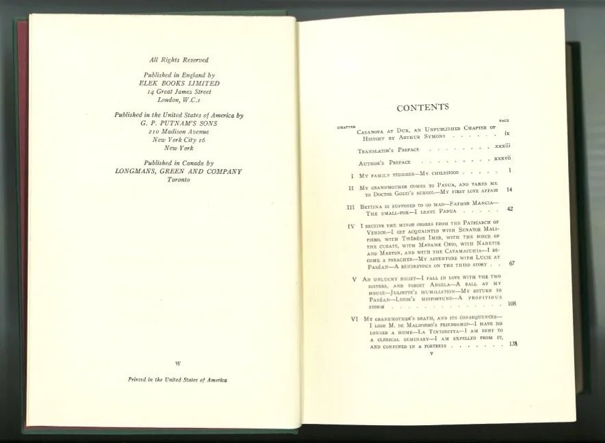 The Memoirs of Jacques Casanova de Seingalt - Venetian Years - The Bookstore
