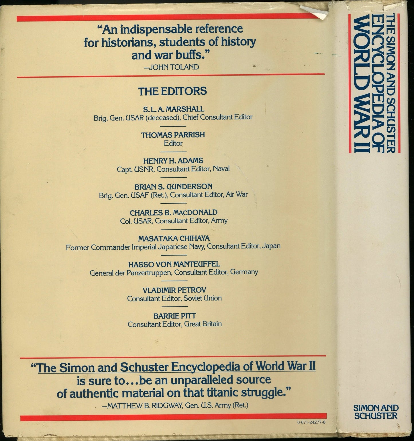 The Simon and Schuster Encyclopedia of World War II Thomas Parrish