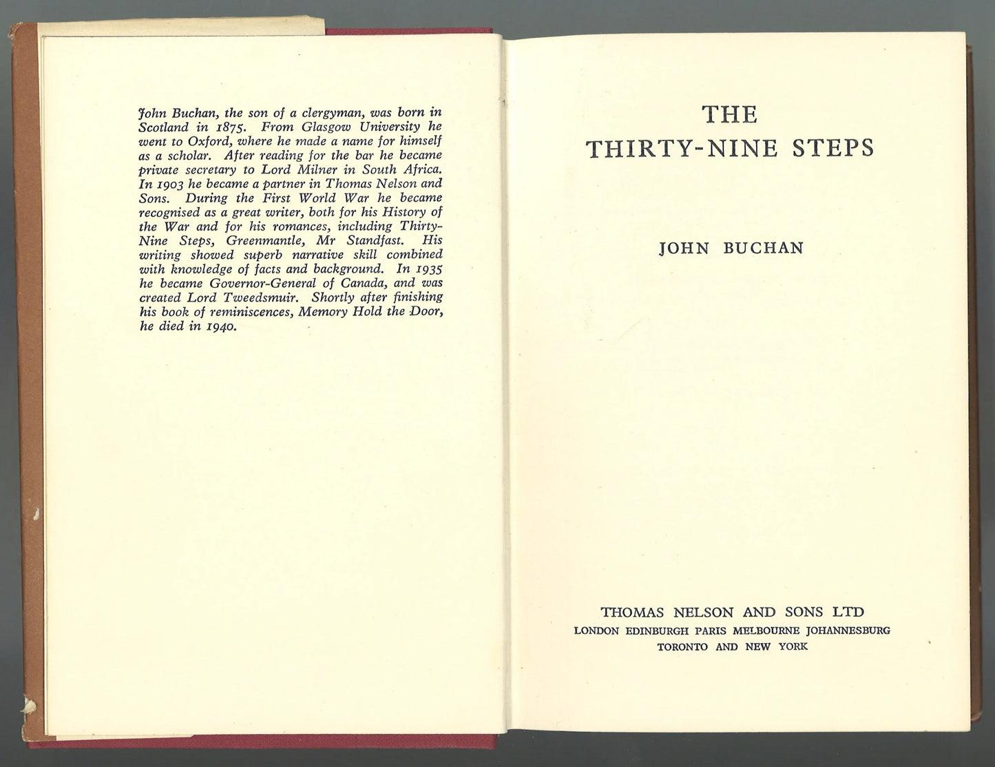 The Thirty - Nine Steps - The Bookstore
