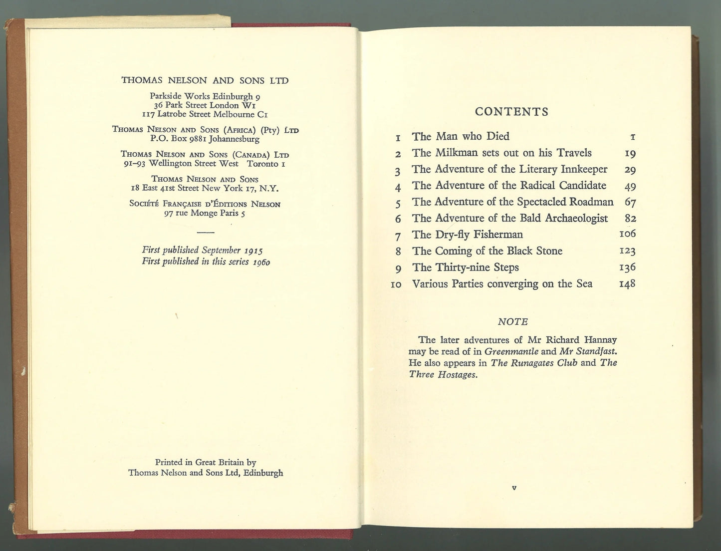 The Thirty - Nine Steps - The Bookstore
