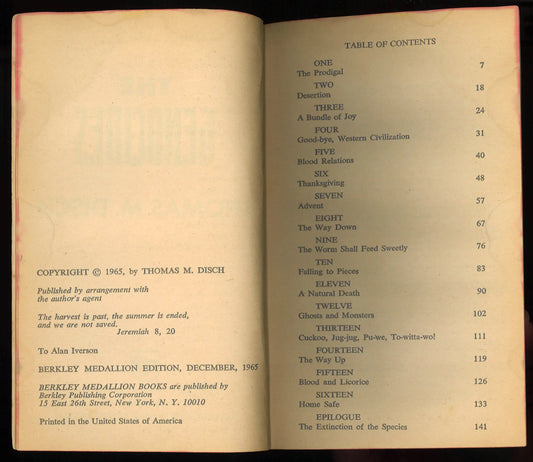 The Genocides: A Science Fiction Novel - 1965 First Edition