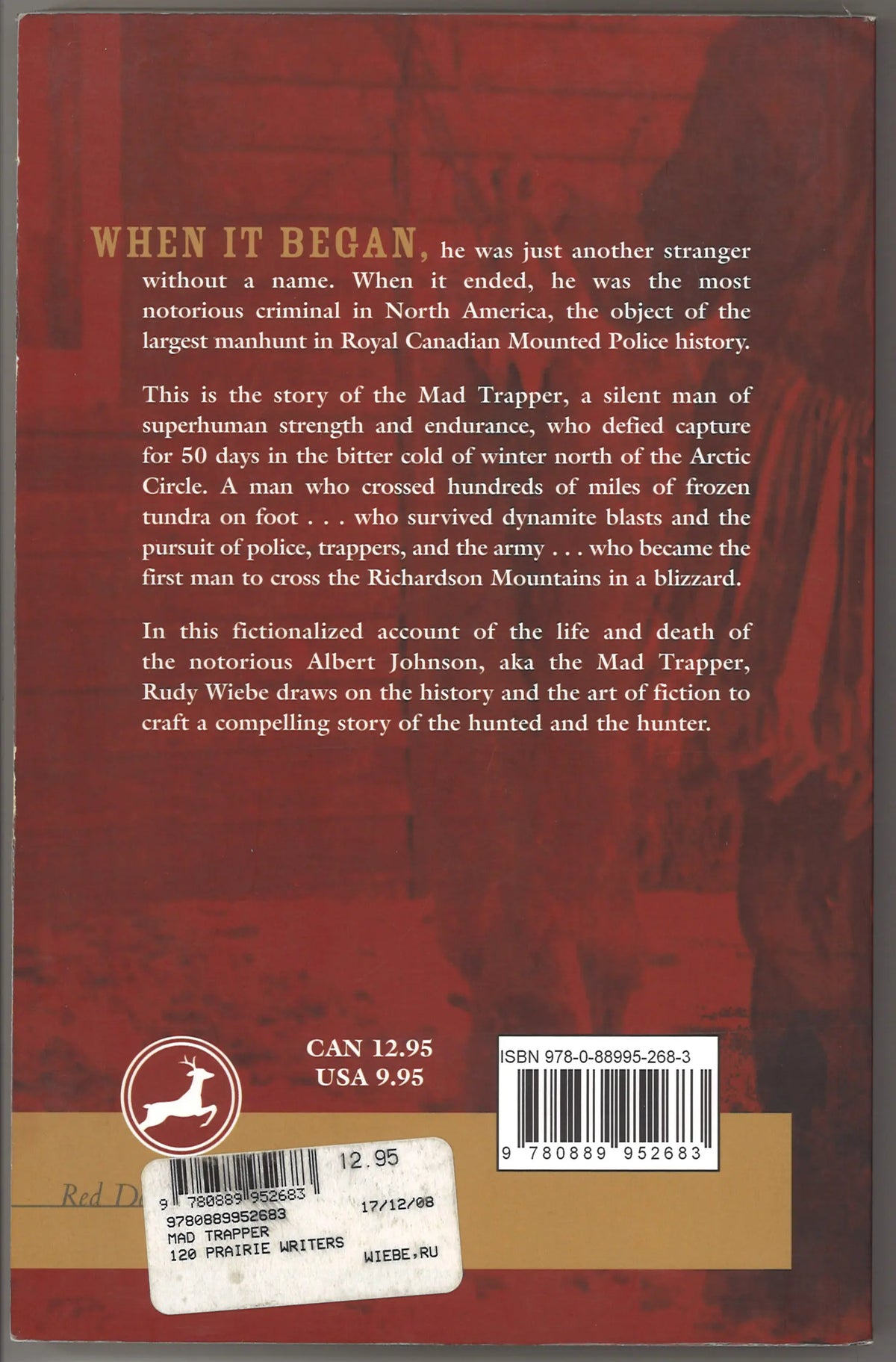 The Mad Trapper by Rudy Wiebe – Canadian Historical Fiction
