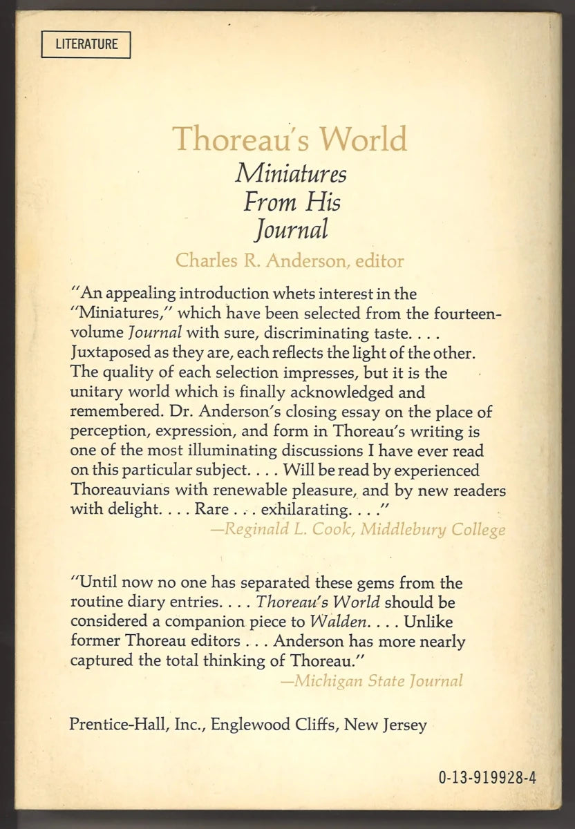 Thoreau's World: Miniatures from His Journal - The Bookstore