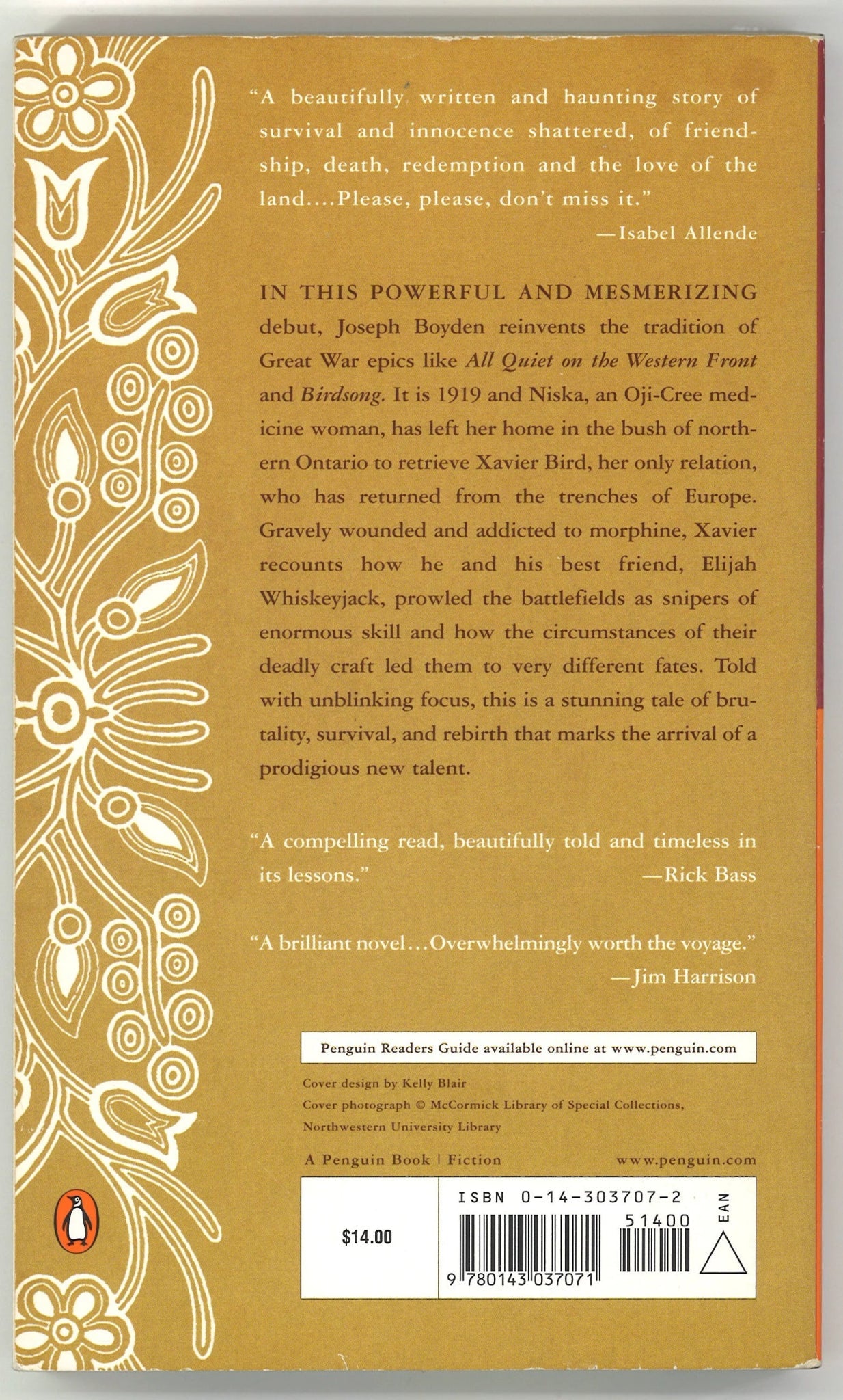 Three Day Road Joseph Boyden