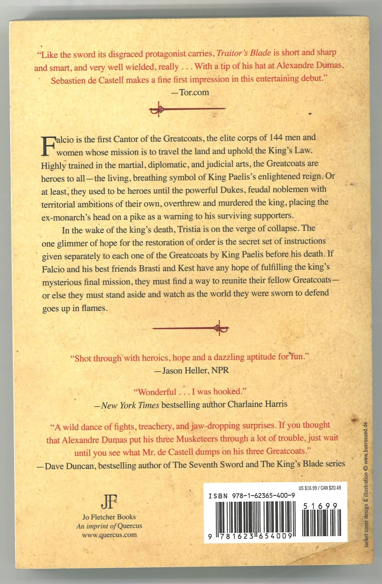 Traitor's Blade (The Greatcoats, 1) - The Bookstore