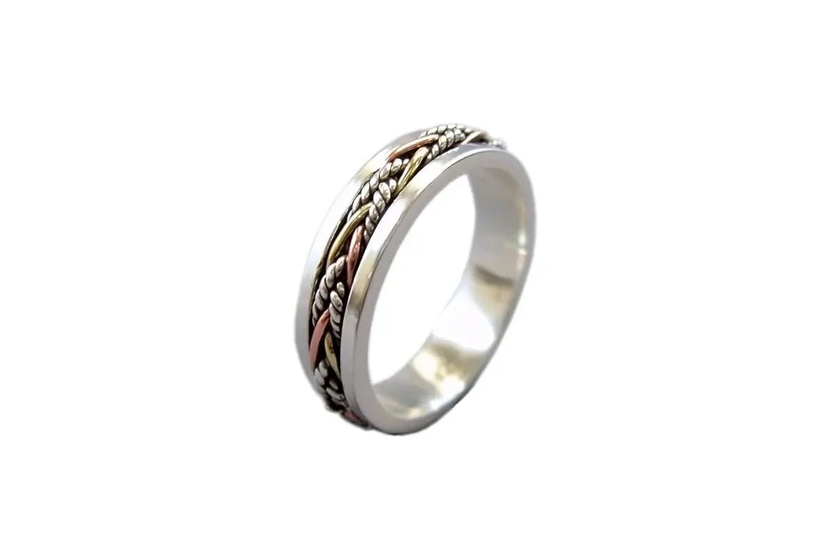 Twine Sterling Silver Meditation Spinner Ring My Store