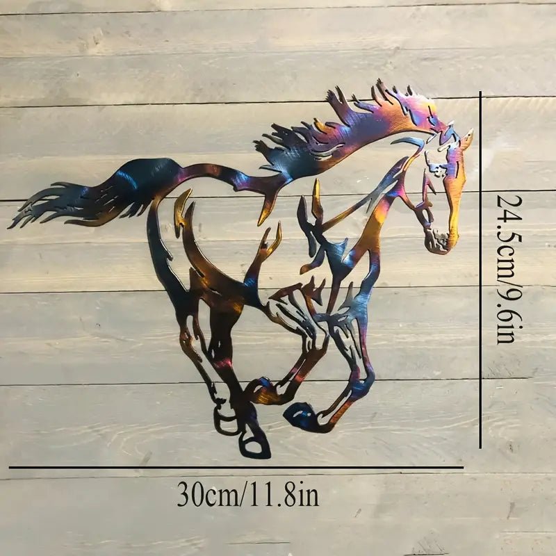 Vibrant Horse Metal Wall Art - The Bookstore