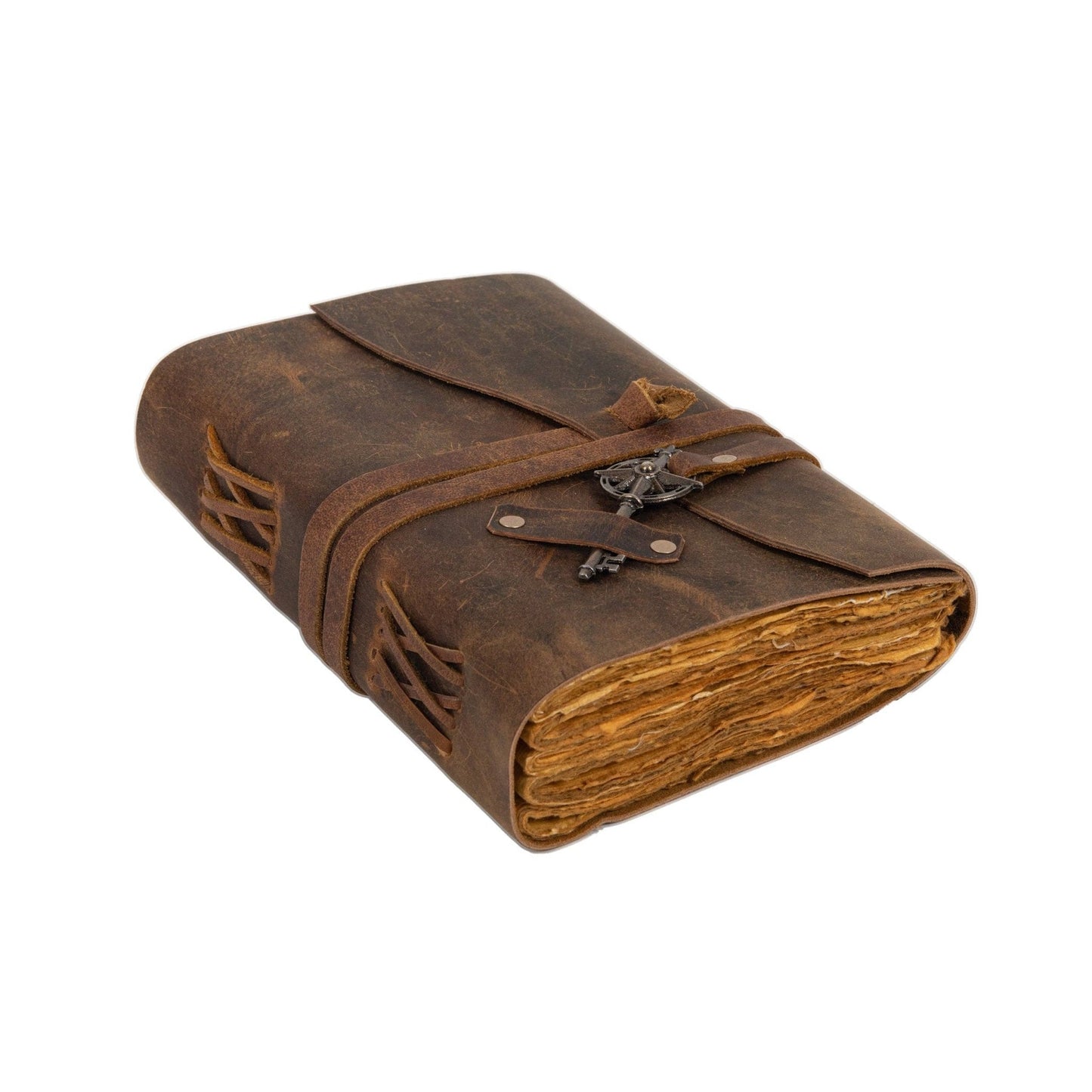 Vintage Leather Bound Journal with Key R K Handicrafts and Exporters