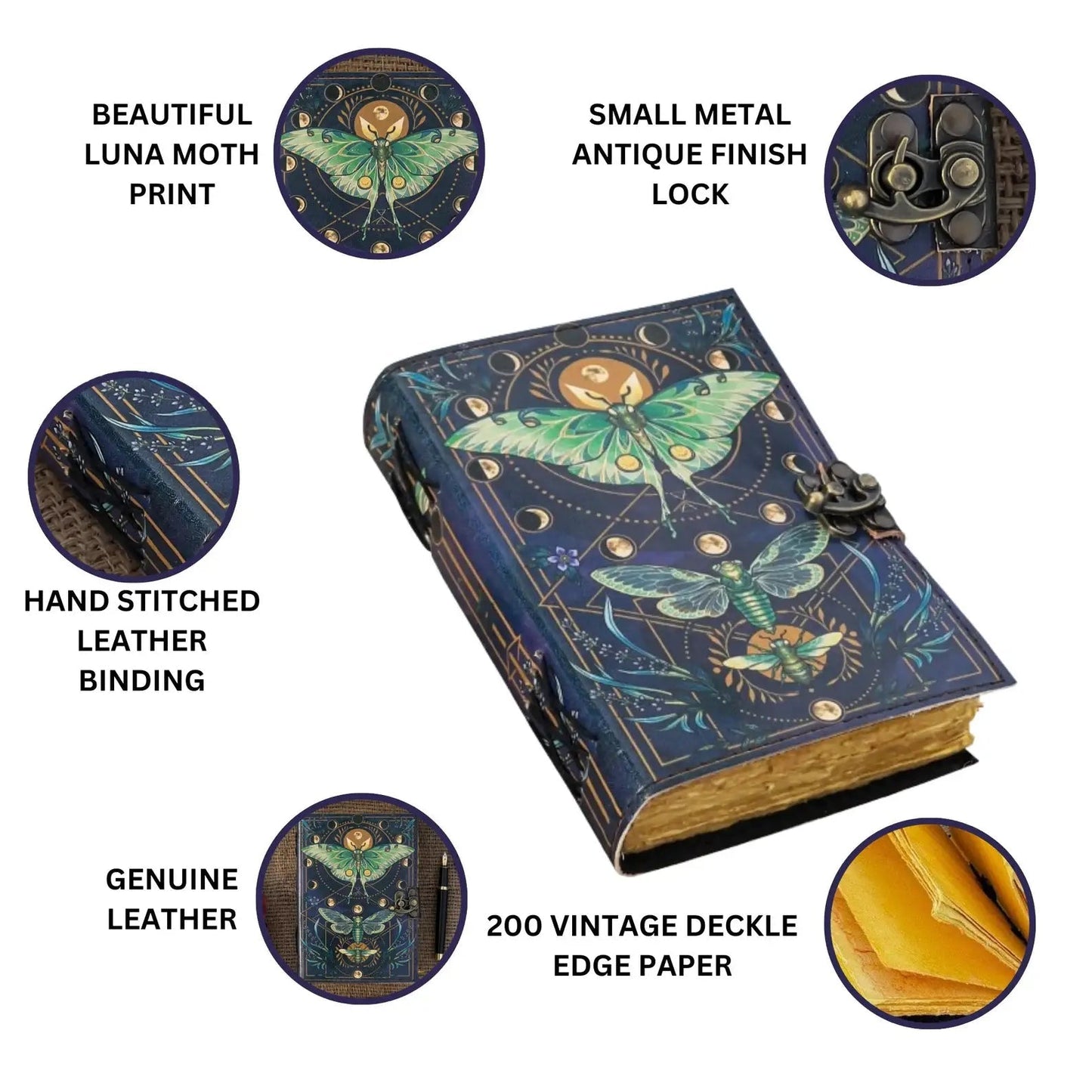 Vintage Leather Journal with Butterfly Print R K Handicrafts and Exporters