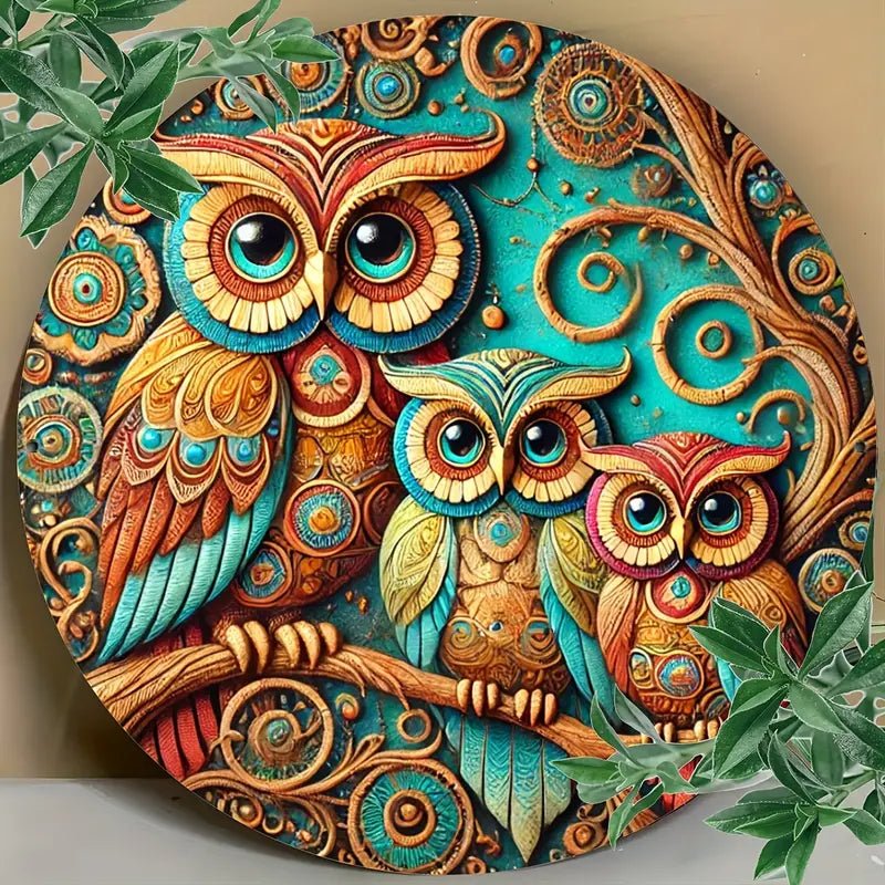Vintage Owl Art - Tin Sign Craft Customization