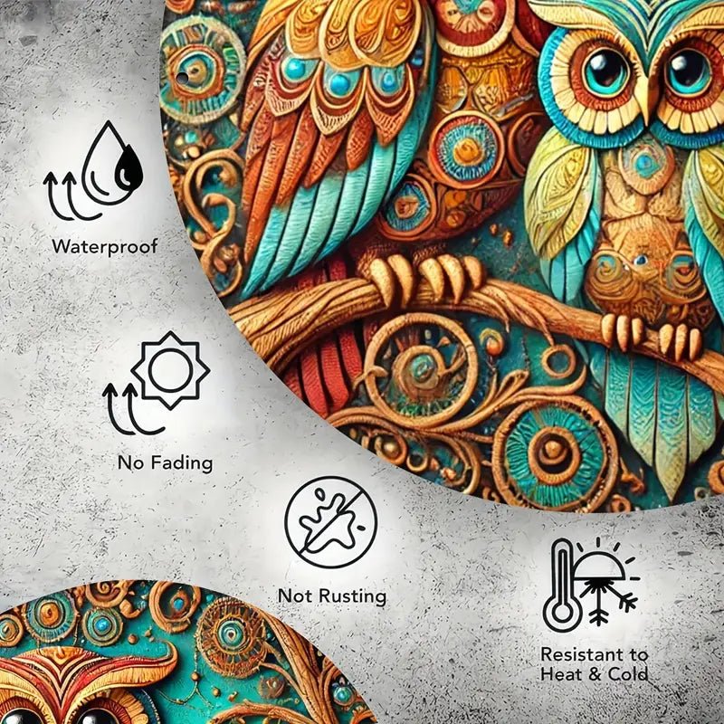 Vintage Owl Art - Tin Sign Craft Customization