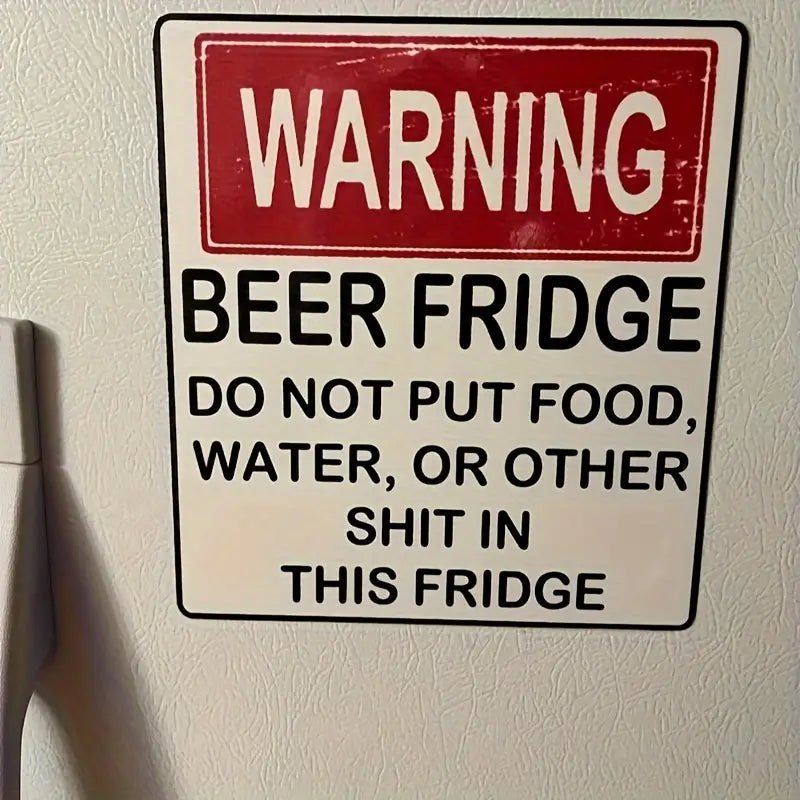 Warning Sign Fridge Magnet - The Bookstore