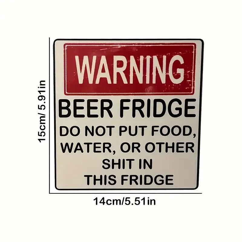 Warning Sign Fridge Magnet - The Bookstore