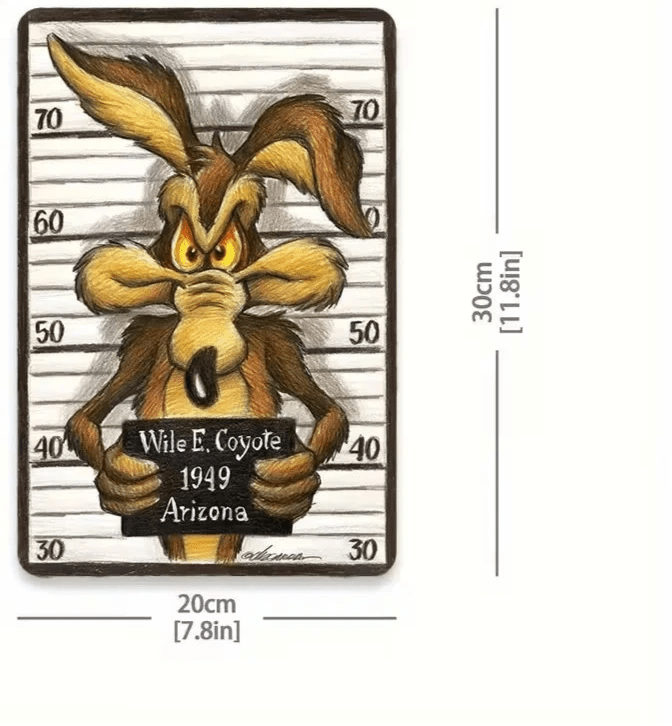 Wile E. Coyote Vintage - Style Tin Sign - The Bookstore