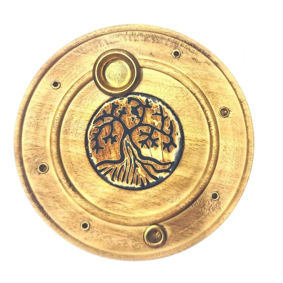 Wooden Tree of Life Cone & Sticks Holder / Incense Burner The Bookstore 1