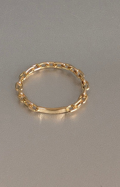 10K Yellow Gold Anchor Chain Link Ring House of Jewelry