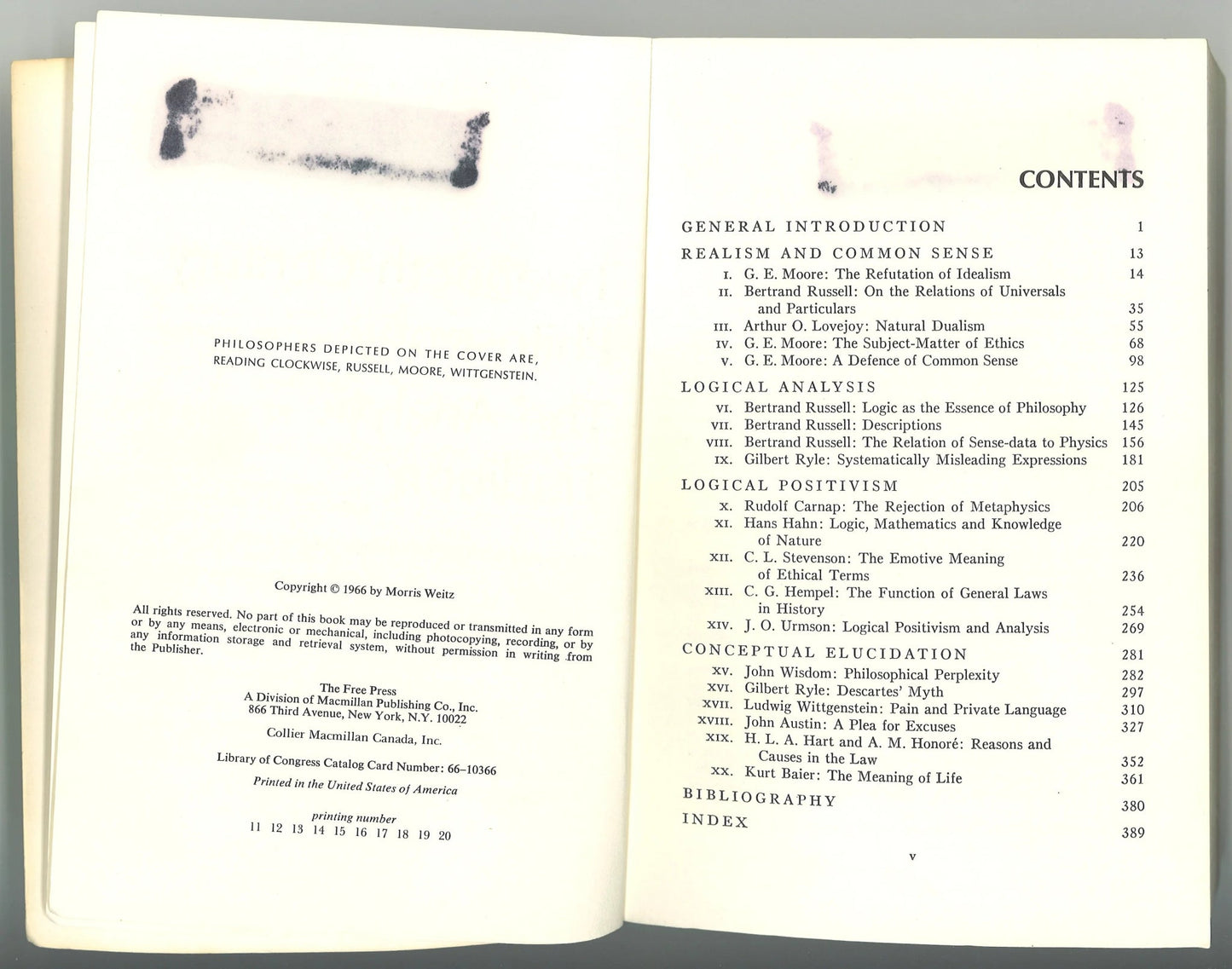 20th Century Philosophy: The Analytic Tradition Morris Weitz