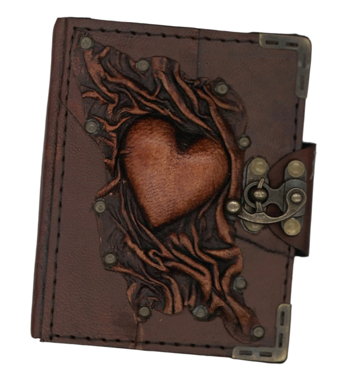 3D Heart Mini Leather Journal ML Marcaleather