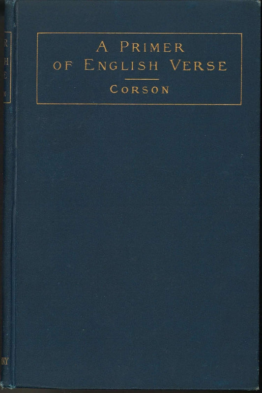 A Primer of English Verser by Hiram Corson