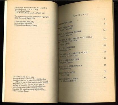 4th Armada Monster Book - 1978 First UK Edition - The Bookstore
