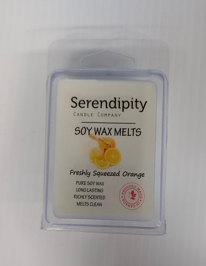 Serendipity Candle Company soy wax melts packaging on a white background