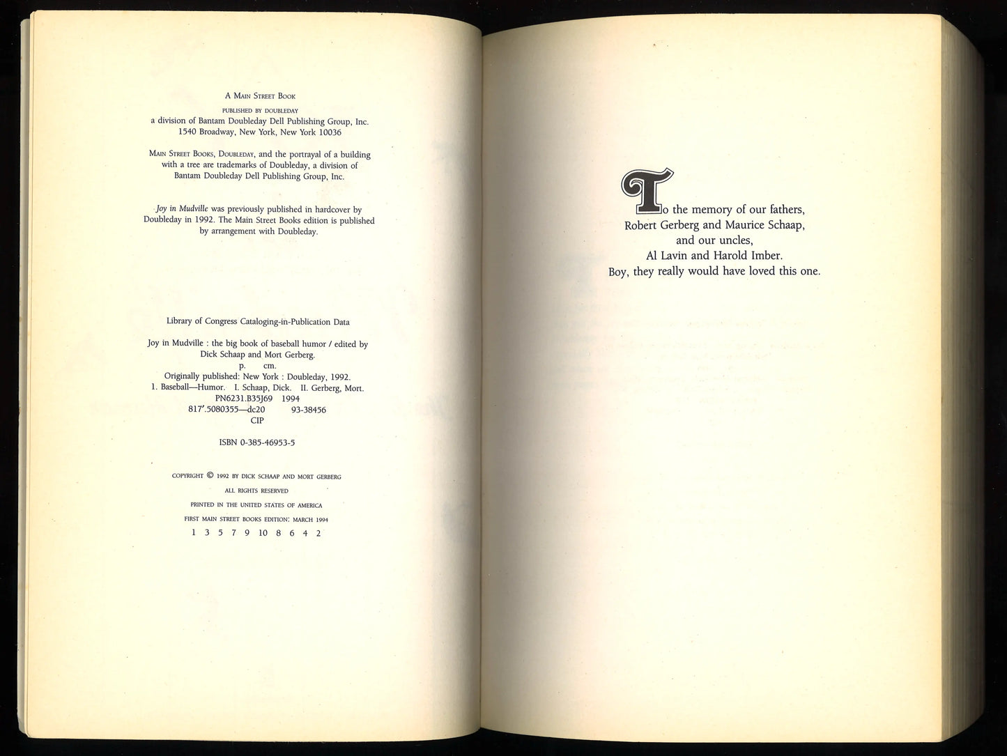 Joy In Mudville: The Big Book of Baseball Humor