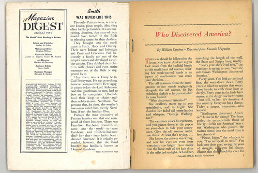 Magazine Digest, August 1951, Volume XXIII, No. 11