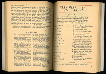Magazine Digest, August 1951, Volume XXIII, No. 11