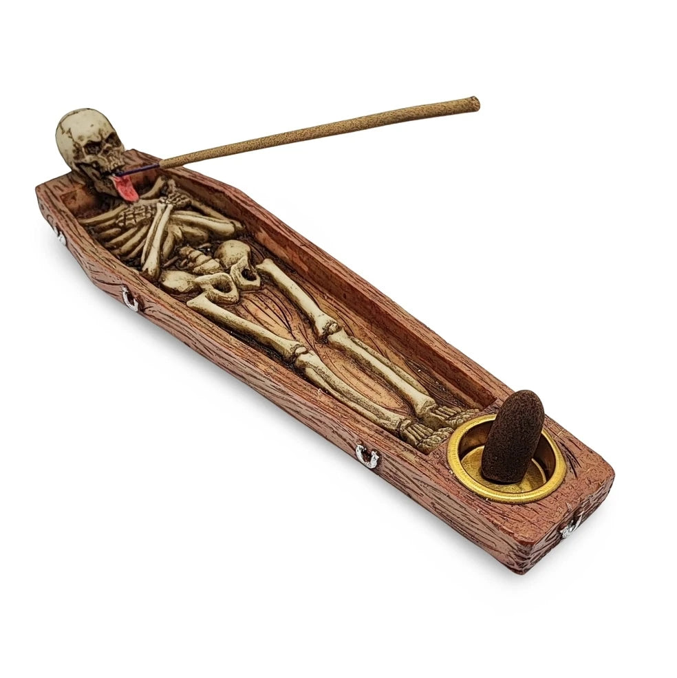 Skeleton Casket Incense Burner/Stick Holder