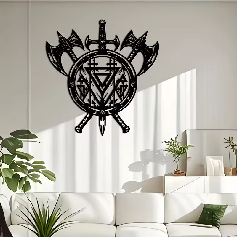 Viking Shield Metal Wall Art