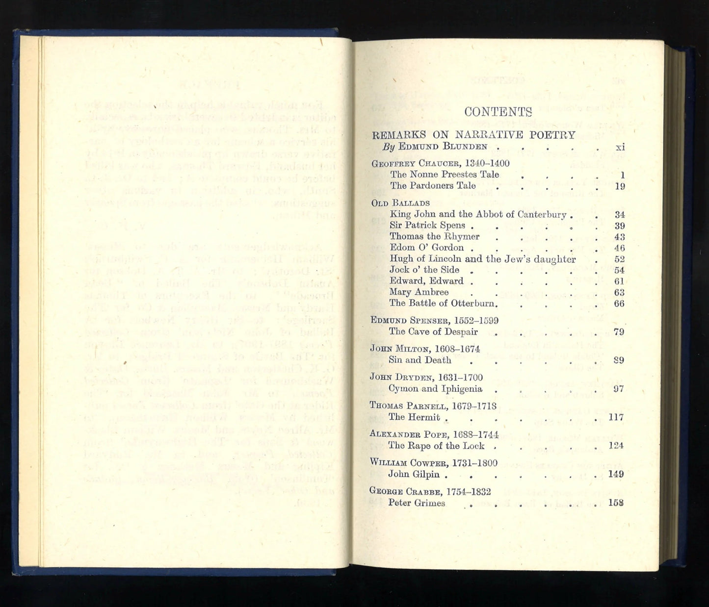 A Book of Narrative Verse - The Bookstore