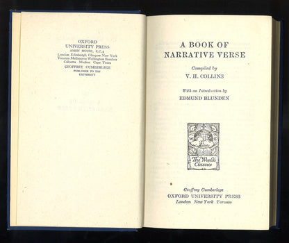 A Book of Narrative Verse - The Bookstore