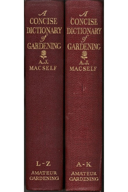 A Concise Dictionary of Gardening (Volumes 1 and 2) (Signed) - The Bookstore