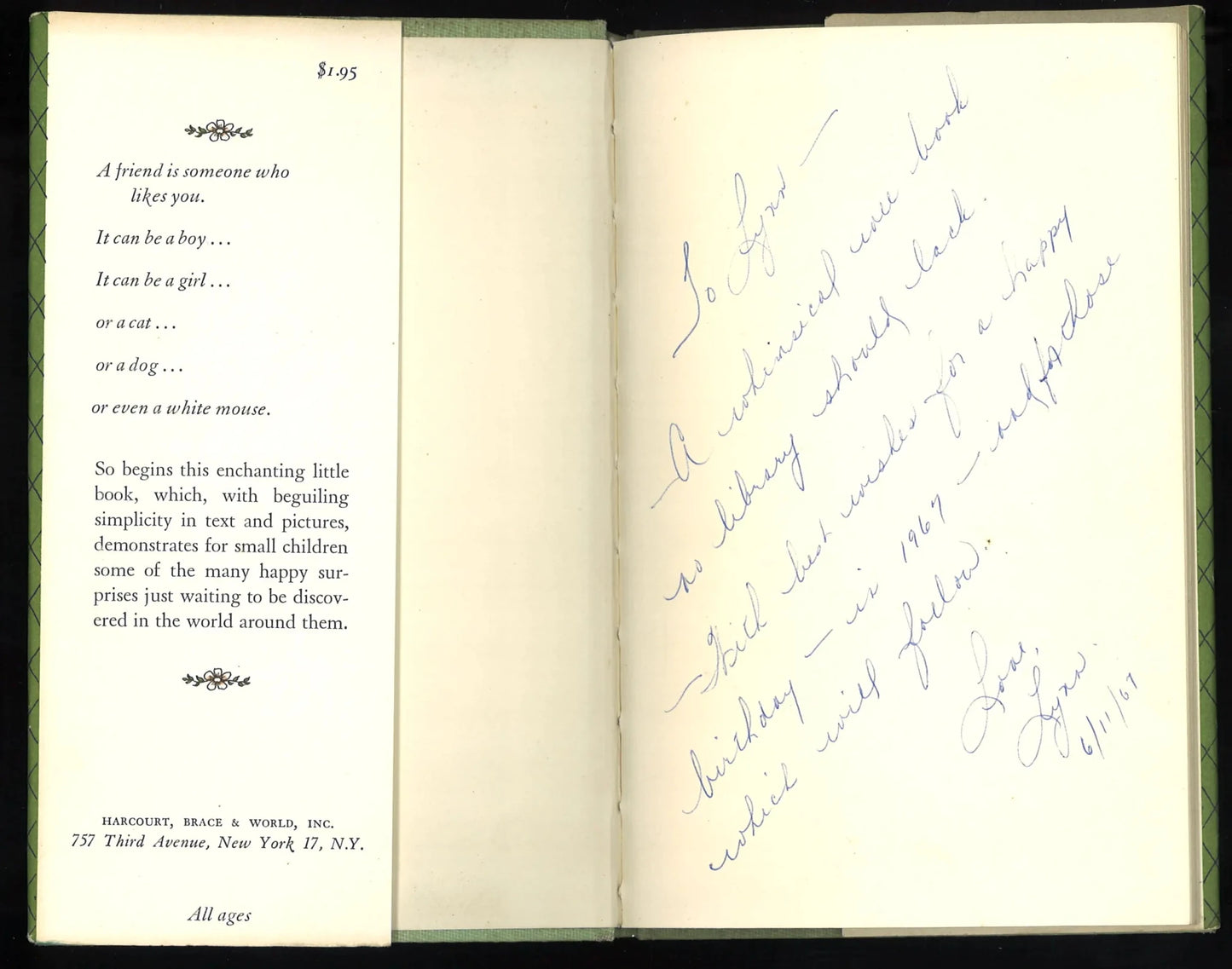 A Friend is Someone Who Likes You - First Edition 1958 - The Bookstore