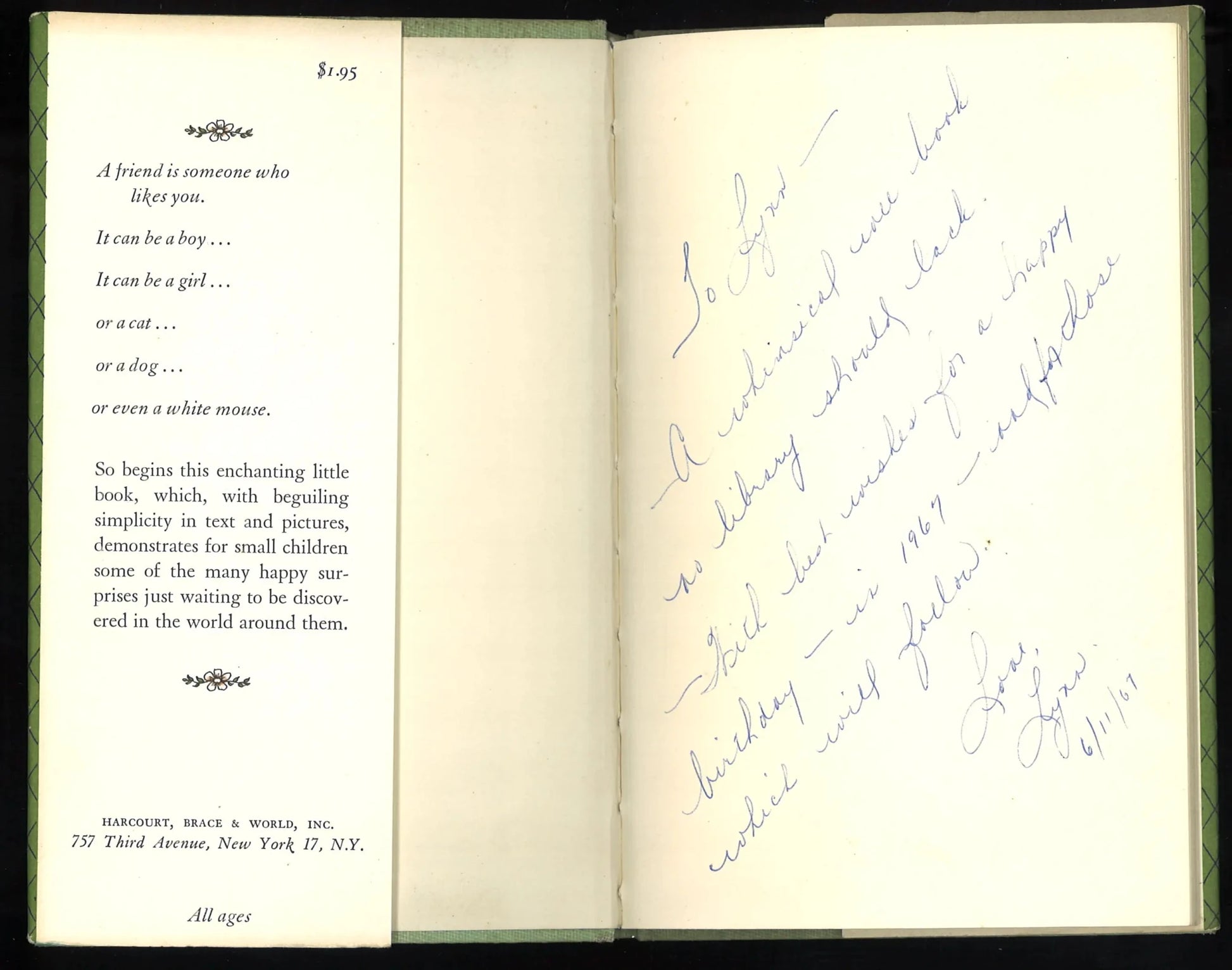 A Friend is Someone Who Likes You - First Edition 1958 - The Bookstore