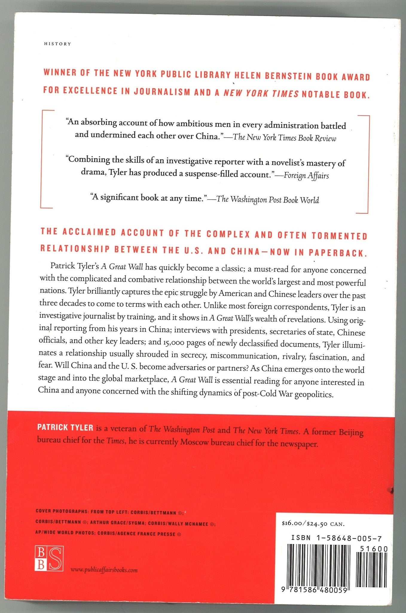 A Great Wall: Six Presidents and China - An Investigative History - The Bookstore