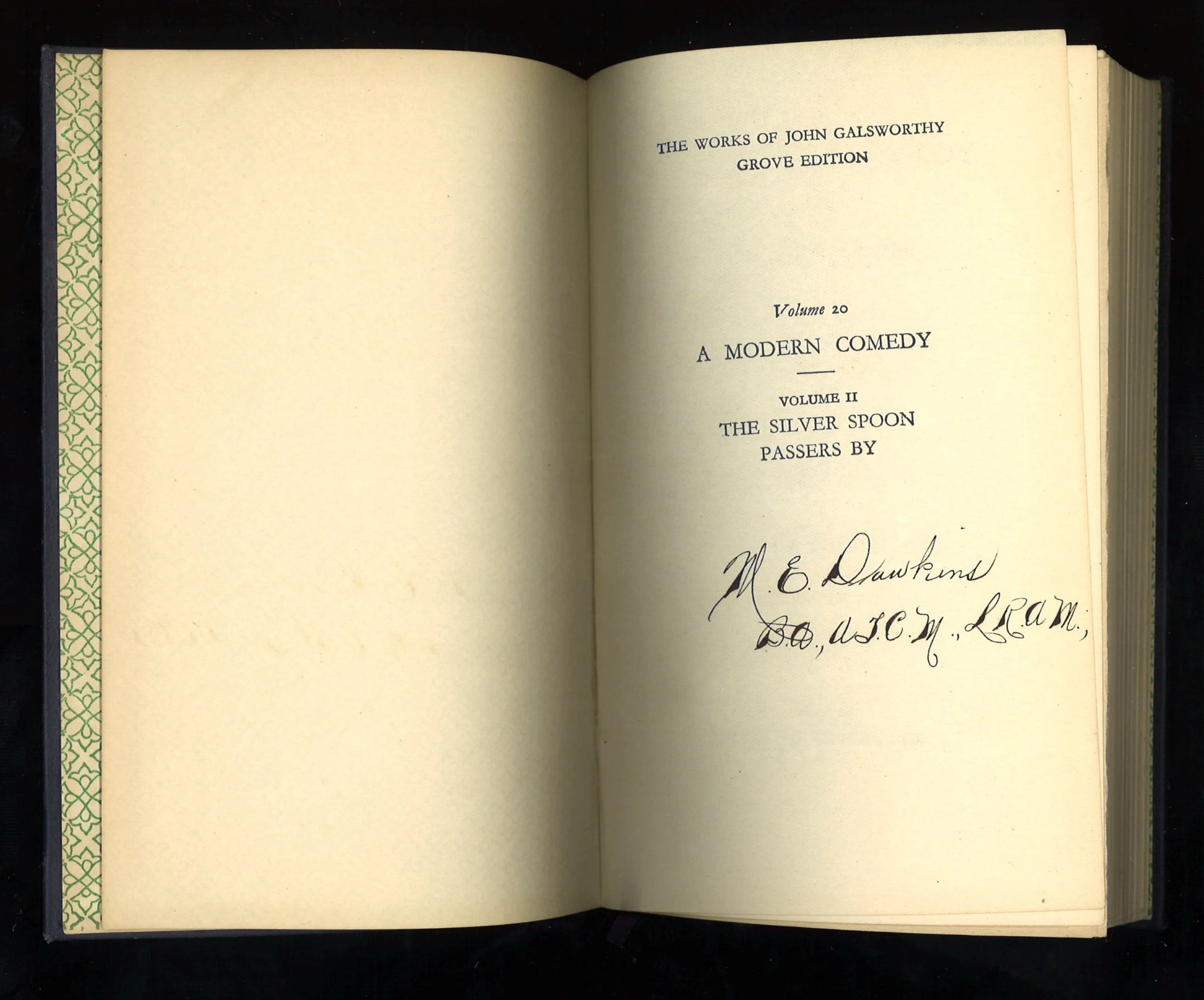 A Modern Comedy Volume II: The Silver Spoon, Passers By - The Bookstore