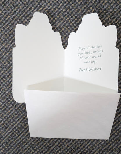 A New Baby Greeting Card - Baby Bottle Shape - The Bookstore