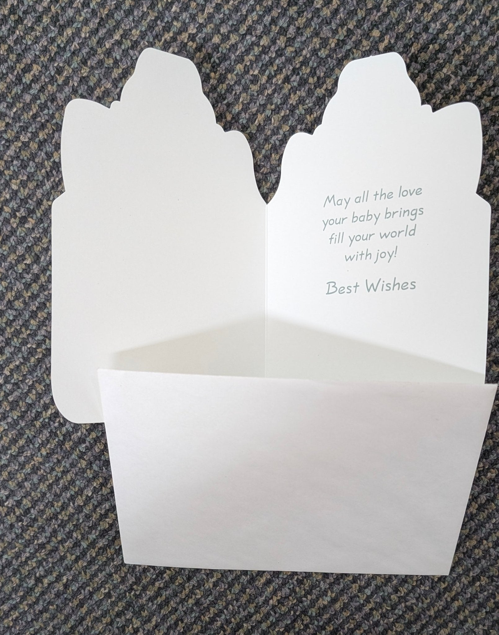 A New Baby Greeting Card - Baby Bottle Shape - The Bookstore