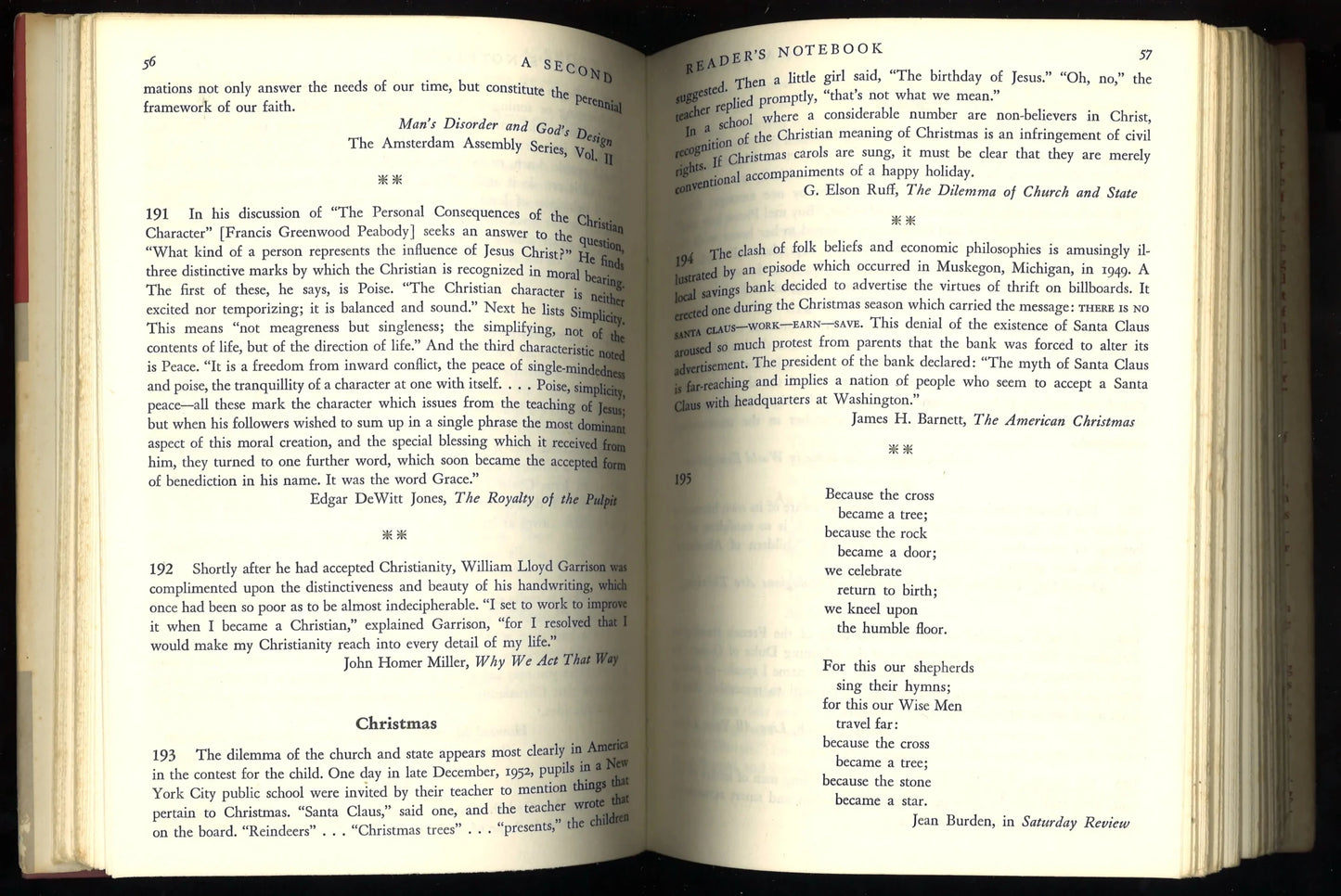 A Second Reader's Notebook (1959) First Edition - The Bookstore