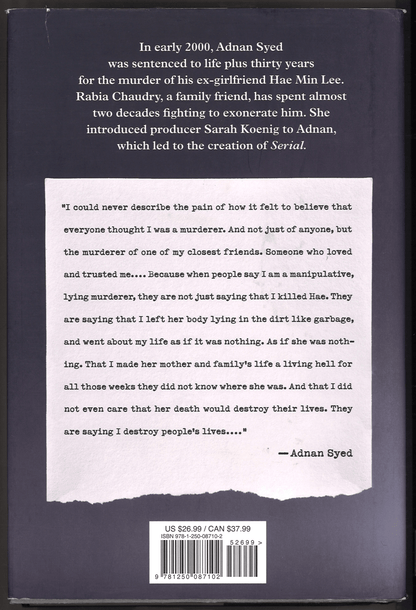 Adnan's Story: The Search for Truth and Justice After Serial - The Bookstore